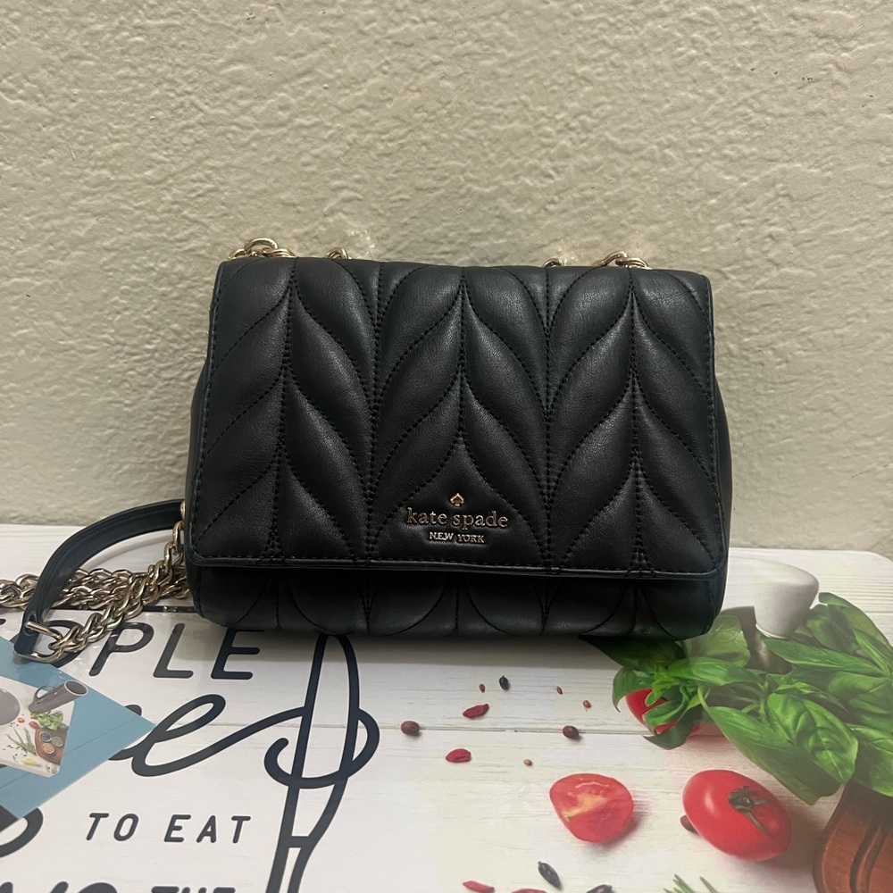 Kate Spade Black Quilted Crossbody Bag